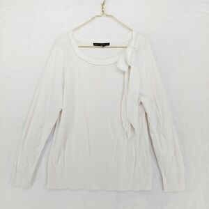 White House Black Market White Raglan Boat Neck Pullover Sweater 4174